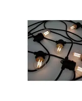 Záhradné lampy  Vonkajšia dekoračná reťaz MIMOSA 10xE27/1,3W/230V IP44 10 m KTMA210M10G