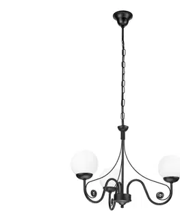 Svietidlá BRILAGI - LED Luster na reťazi COTTAGE 3xG9/40W/230V čierna/biela 