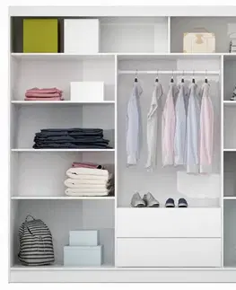 Šatníkové skrine WETRA 250 šatníková skriňa, dub canyon - lava
