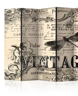 Paravány Paraván Vintage Correspondence Dekorhome