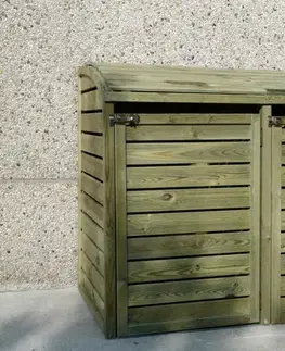 Záhradné potreby Drevený box na popolnice Dekorhome