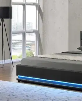 Postele Posteľ BIRGET NEW s LED osvetlením Tempo Kondela