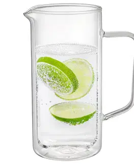 Poháre 4Home Termo sklenený džbán Double Hot&Cool, 1 l