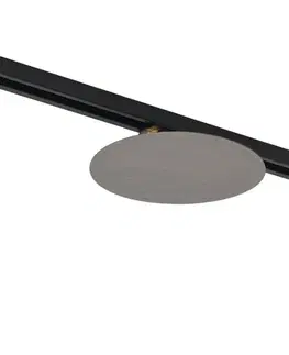 Koľajnicové svetelné systémy Moderné stropné svietidlo Gunmetal pre koľajnicový systém 1-fázové 2-svetlá - Iconic Pulley