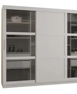 Šatníkové skrine Skriňa Dome III 250 biela