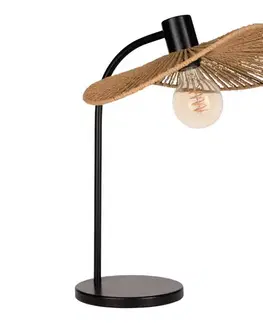 Lampy Eglo 31965 - Stolová lampa SIRUELA 1xE27/42W/230V hnedá/čierna 31965