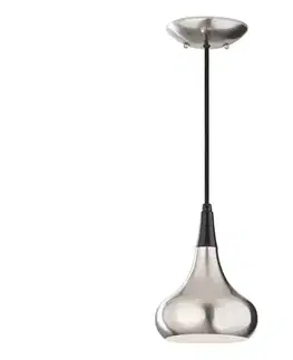 Svietidlá Elstead Feiss FE-BESO-P-S-BS - Závesné svietidlo na lanku BESO 1xE27/60W/230V matný chróm/čierna FE-BESO-P-S-BS
