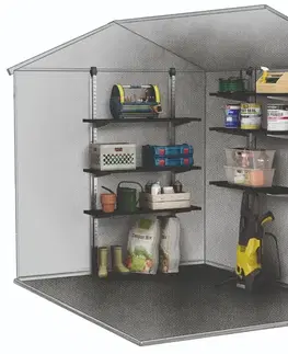 Záhradný nábytok KETER Police do záhradného domčeka SHELVING KIT 100
