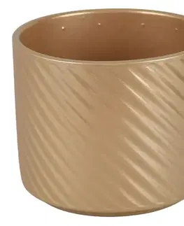 Záhrada Obal na kvetináč Spirellii 990 14 cm zlatá perlový