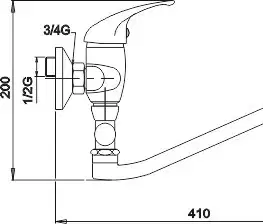 Kúpeľňové batérie NOVASERVIS - Paneláková batéria bez príslušenstva 100 mm Metalia 55 chróm 55033/1,0