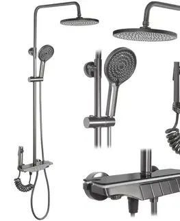 Kúpeľňové batérie REA REA - Sprchový set s termostatom Savio Titanium REA-P8412
