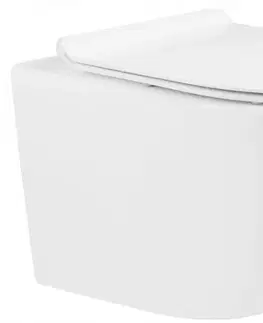 Záchody MEXEN/S - Lena Závesná WC misa vrátane sedátka s slow-slim, duroplast, biela 30220100