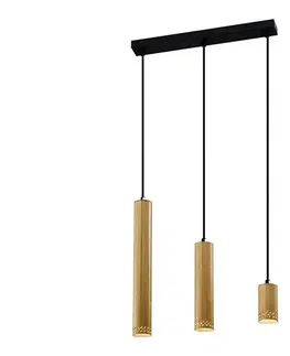 Svietidlá  Luster na lanku TUBO 3xGU10/25W/230V drevo 33-79114