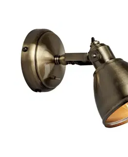 Svietidlá Markslöjd 104048 - Nástenné svietidlo FJÄLLBACKA 1xE14/40W/230V mosadz 104048