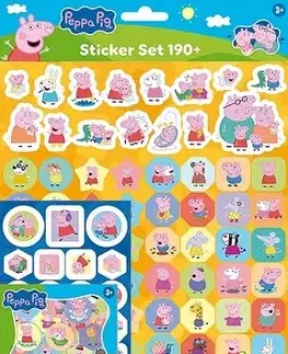 Nalepovačky, vystrihovačky, skladačky Samolepkový set 190+ Prasiatko Peppa