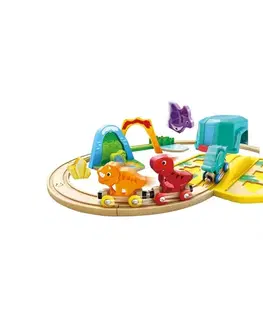 Drevené vláčiky Hape Vláčikodráha - Dinosaury