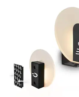 Svietidlá Briloner 3889015 - LED nabíjacie nástenné svietidlo so senzorom TARO LED/2,5W/5V 1800 mAh čierne 3889015