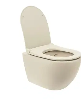 Záchody Wc s doštičkou softclose závesné VitrA S60 taupe mat zadný odpad 7510-020-6319 7510-020-6319