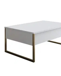 Konferenčné stolíky Konferenčný stolík Luxe White and Gold