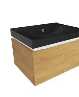 Kúpeľňový nábytok Kúpeľňová skrinka s umývadlom SAT Feel 60x30x46 cm dub medový mat SATFEEL60DMU1MB SATFEEL60DMU1MB