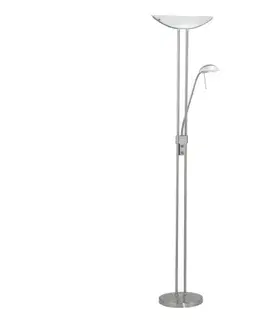 Lampy EGLO 85971 - Stmievateľná stojacia lampa BAYA 1xR7s/230W+1xG9/33W matný chróm 85971