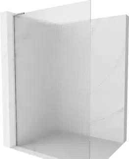 Sprchové dvere MEXEN/S - Kioto L Sprchová zástena WALK-IN 100 x 200, prúžky, chróm 800-100-103-01-09