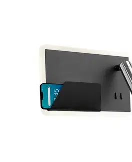 Svietidlá  141000 - LED Nástenné svietidlo BOARD LED/7,8W/230V + LED/3W čierna/chróm 141000