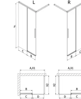 Sprchové dvere MEXEN/S - Rox Sprchová zástena WALK-IN 80 x 200, transparent 8 mm, zlato 8C2-080-003-50-00