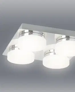 Moderné lampy do obývačky Stropné svietidlo Hilary LED 5664 chróm/biela LS4