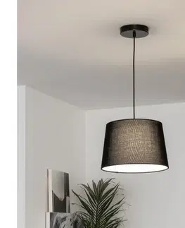 Svietidlá BRILAGI - LED luster na lanku CERIA 1xE27/40W/230V pr. 30 cm čierna BG3987+EG781038