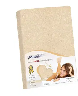Plachty Bellatex Froté prestieradlo Kamilka svetlobéžová, 160 x 200 cm