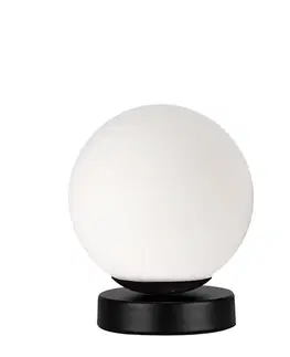 Stolové lampy Stolová lampa Calari 1x40W E27 čierna s bielym tienidlom, štýlová klasická nočná lampa do obývačky, spálne, pracovne