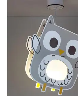 Svietidlá Dalber 63397 - Detský luster OWL 1xE27/15W/230V 63397