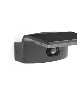 Svietidlá FARO Barcelona FARO 74456 - LED solárne nástenné svietidlo so snímačom pohybu LUMA LED/5W/3,7/230V IP65 antracit 74456