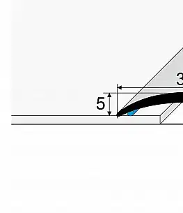 Přechodové lišty a profily Prechodový profil 30 mm, oblý (samolepiaci) | dyhovaný Dub dýha