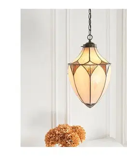 Svietidlá Endon 63974 - Luster na reťazi BROOKLYN 1xE27/60W/230V hnedá 63974
