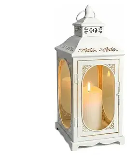 Taburetky Estilo Home Dekoratívna lucerna ROSEHILL 54,5 cm biela 5905623254630