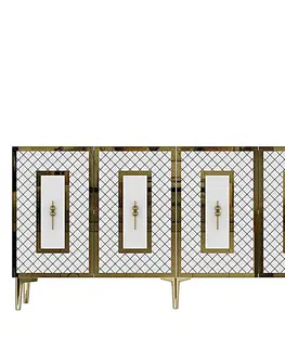 Komody Konzolový stolík Puma 150 - White, Gold