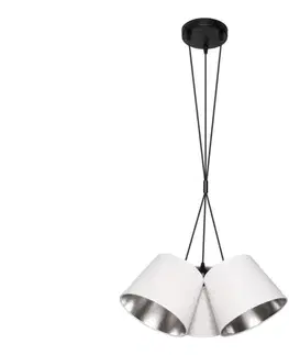 Svietidlá  Luster na lanku ZOMA 3xE27/60W/260V biela/lesklý chróm 0656