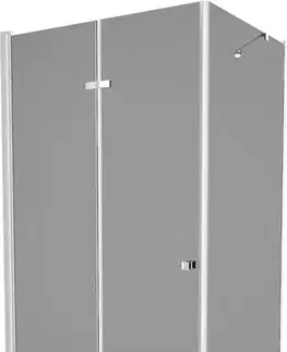 Vane MEXEN/S - Lima sprchovací kút 100x90, grafit, chróm + čierna vanička so sifónom 856-100-090-01-40-4070