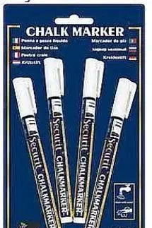 Kuchynské náradie SECURIT Sada 4 mikro kriedových popisovačov, 1 - 2 mm, WHITE