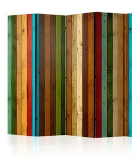 Paravány Paraván Wooden rainbow Dekorhome