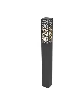 Zahradne stlpove lampy Moderný vonkajší stĺpikový svietidlo čierny 90 cm IP44 - Nicole