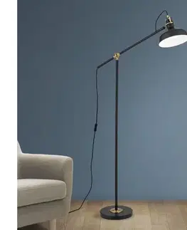 Lampy Orion Stl 12-1192/1 - Stojacia lampa SCHILLER 1xE27/40W/230V čierna/bronz Stl 12-1192/1 schwarz/patina