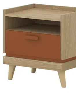 Všetky produkty Nočný stolík Scandi 22 Dub Olej/Tehlová