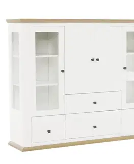 Obývacie steny KONDELA Leon jedáleň biela / dub grand