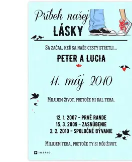 Obrazy s textom Darček na svadbu - Personalizovaný obraz pre novomanželov