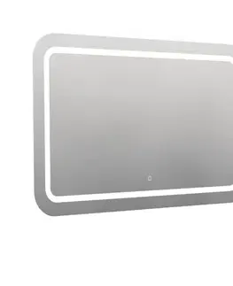 Kúpeľňové zrkadlá Naturel - Zaoblené zrkadlo 120x70 cm s LED osvetlením, vykurovacia fólia, senzor s nastaviteľnou teplotou 2700-6500K, IP44 ZIL12070KTLEDS ZIL12070KTLEDS