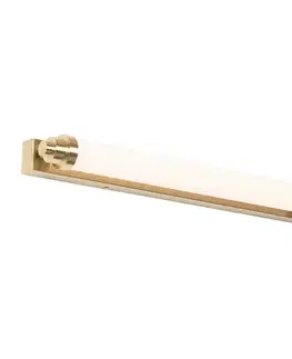 Nástenné osvetlenie Nástenná lampa biela so zlatom vrátane LED 3-stupňového stmievača IP44 - Yordi