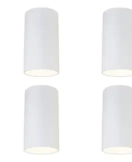 Bodove svetla Sada 4 moderných prisadených bodových svetiel biela 5,5 cm GU10 50 mm - Tuba
